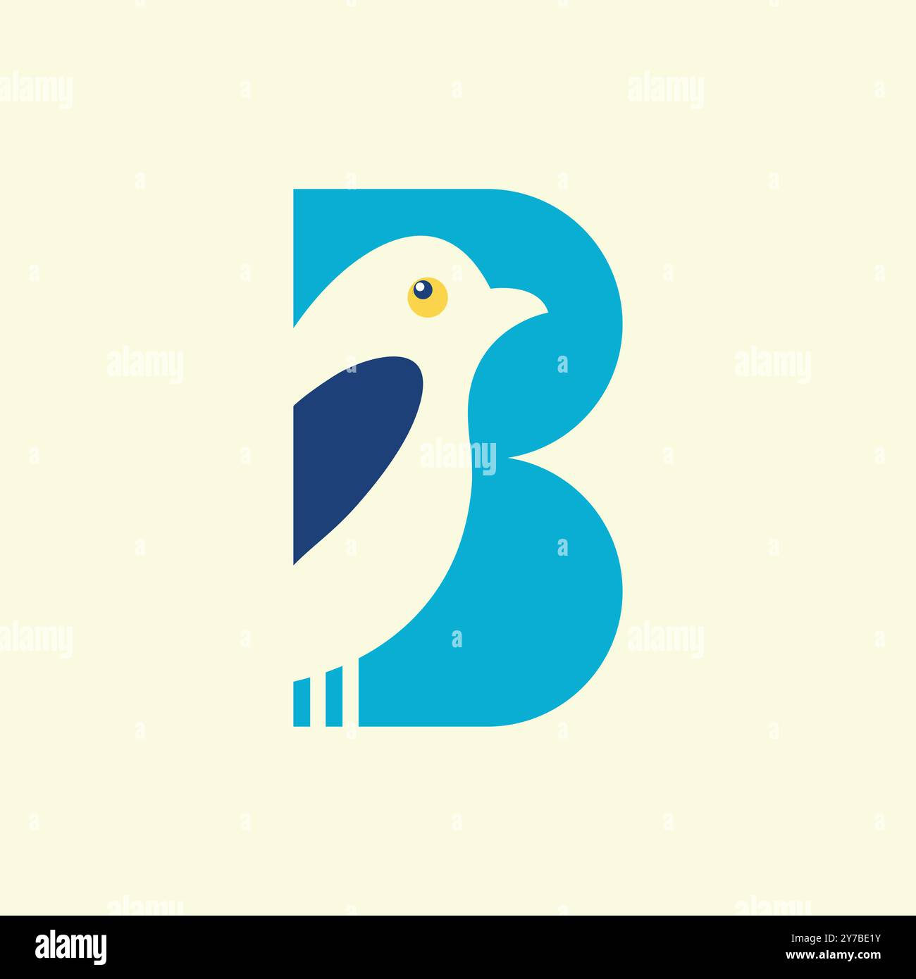Design moderne et élégant du logo lettre B. Illustration de Vecteur