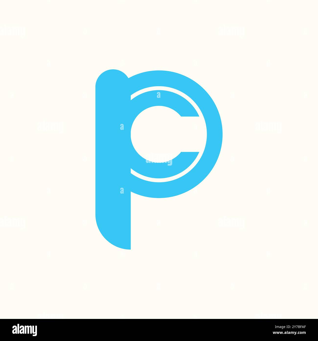 Business and Finance Creative Modern Letter logo CP et PC Illustration de Vecteur