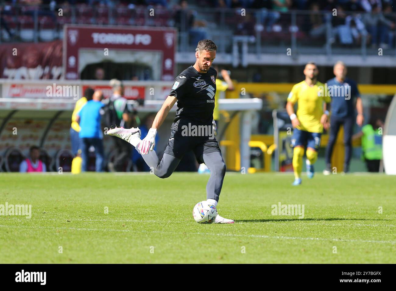 Alberto Paleari du Torino FC lors du match de Serie A entre le Torino FC et le SS Lazio le 29 septembre 2024 au stade olympique Grande Torino de Turin, Banque D'Images