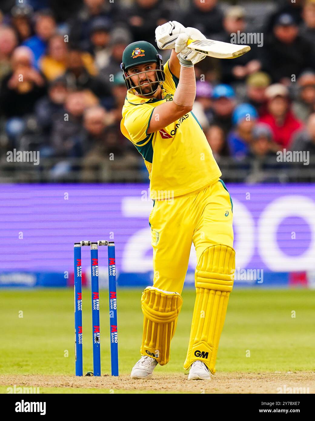 Bristol, Royaume-Uni, 29 septembre 2024. Matthew court batteur australien lors du match international d'un jour de la Fifth Metro Bank opposant l'Angleterre et l'Australie. Crédit : Robbie Stephenson/Gloucestershire Cricket/Alamy Live News Banque D'Images