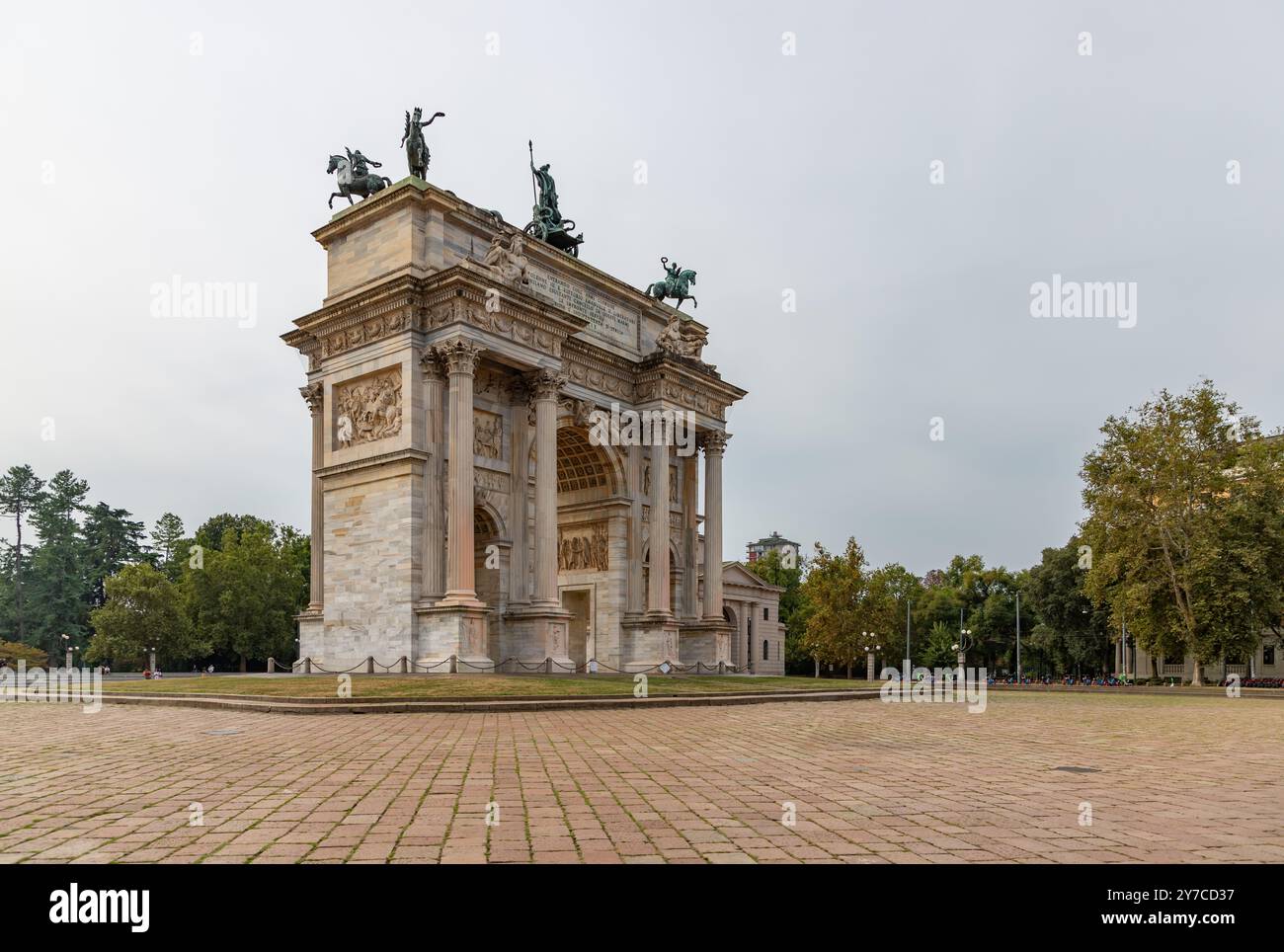 Une photo de l'Arco della Pace à Milan. Banque D'Images