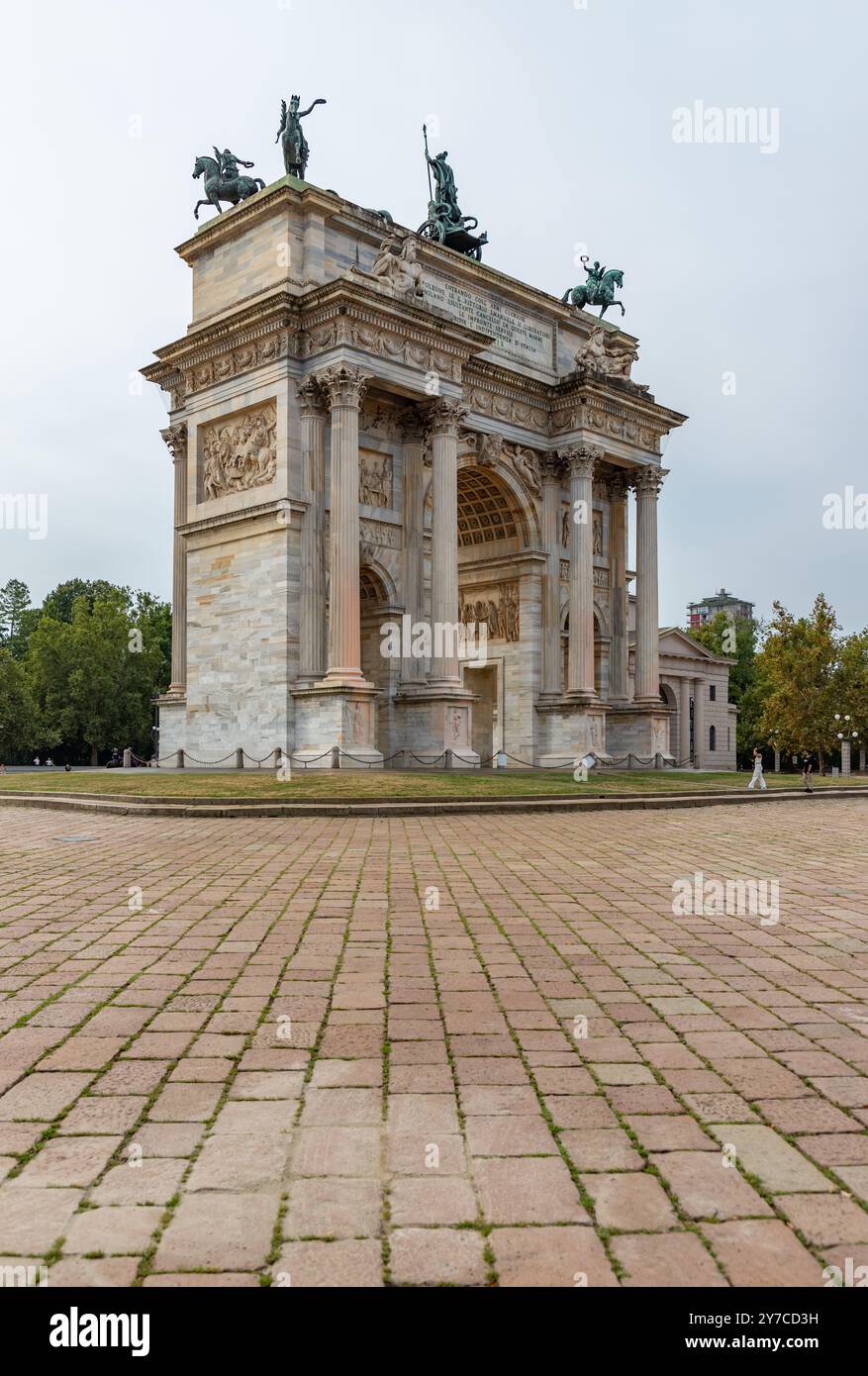 Une photo de l'Arco della Pace à Milan. Banque D'Images