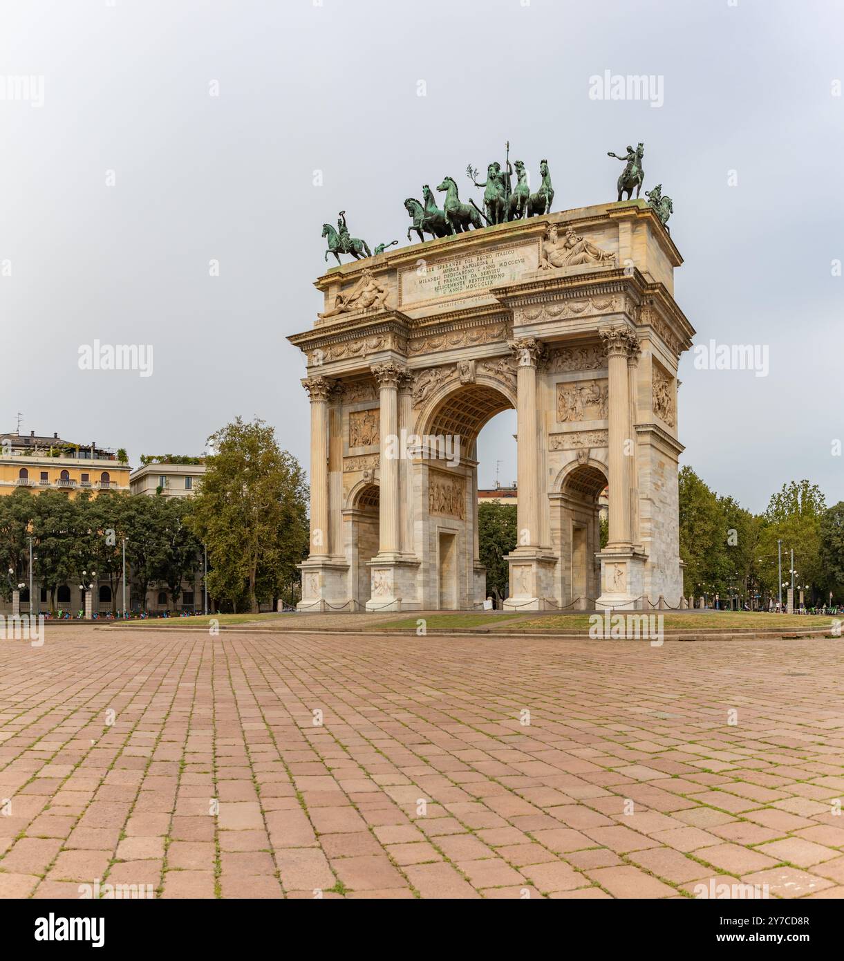 Une photo de l'Arco della Pace à Milan. Banque D'Images