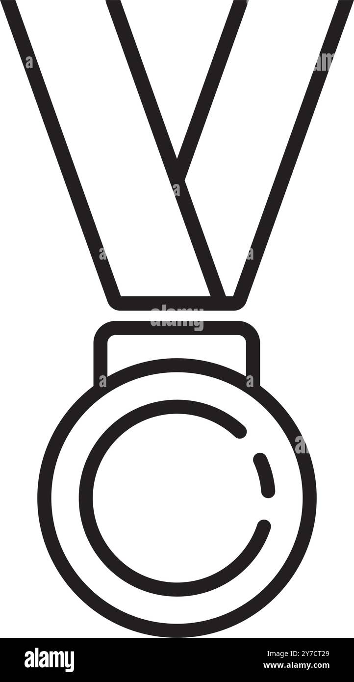 conception de logo d'illustration vectorielle d'icône de médaille Illustration de Vecteur