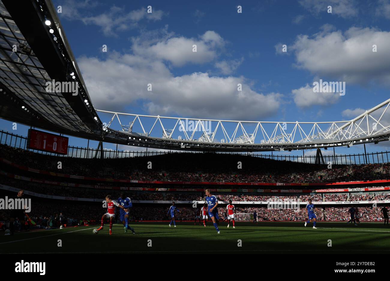 Londres, Royaume-Uni. 28 septembre 2024. Action générale lors du match Arsenal contre Leicester City EPL, à l'Emirates Stadium, Londres, Royaume-Uni, le 28 septembre 2024. Crédit : Paul Marriott/Alamy Live News Banque D'Images