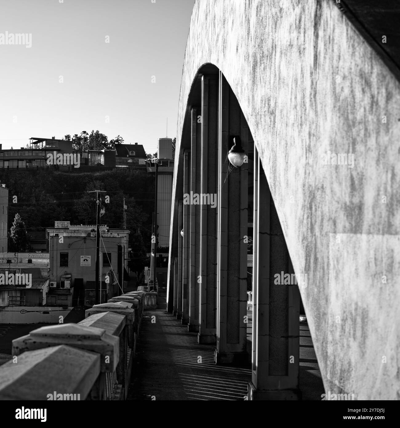 Oregon City, OU vue et détails sur le pont historique Banque D'Images