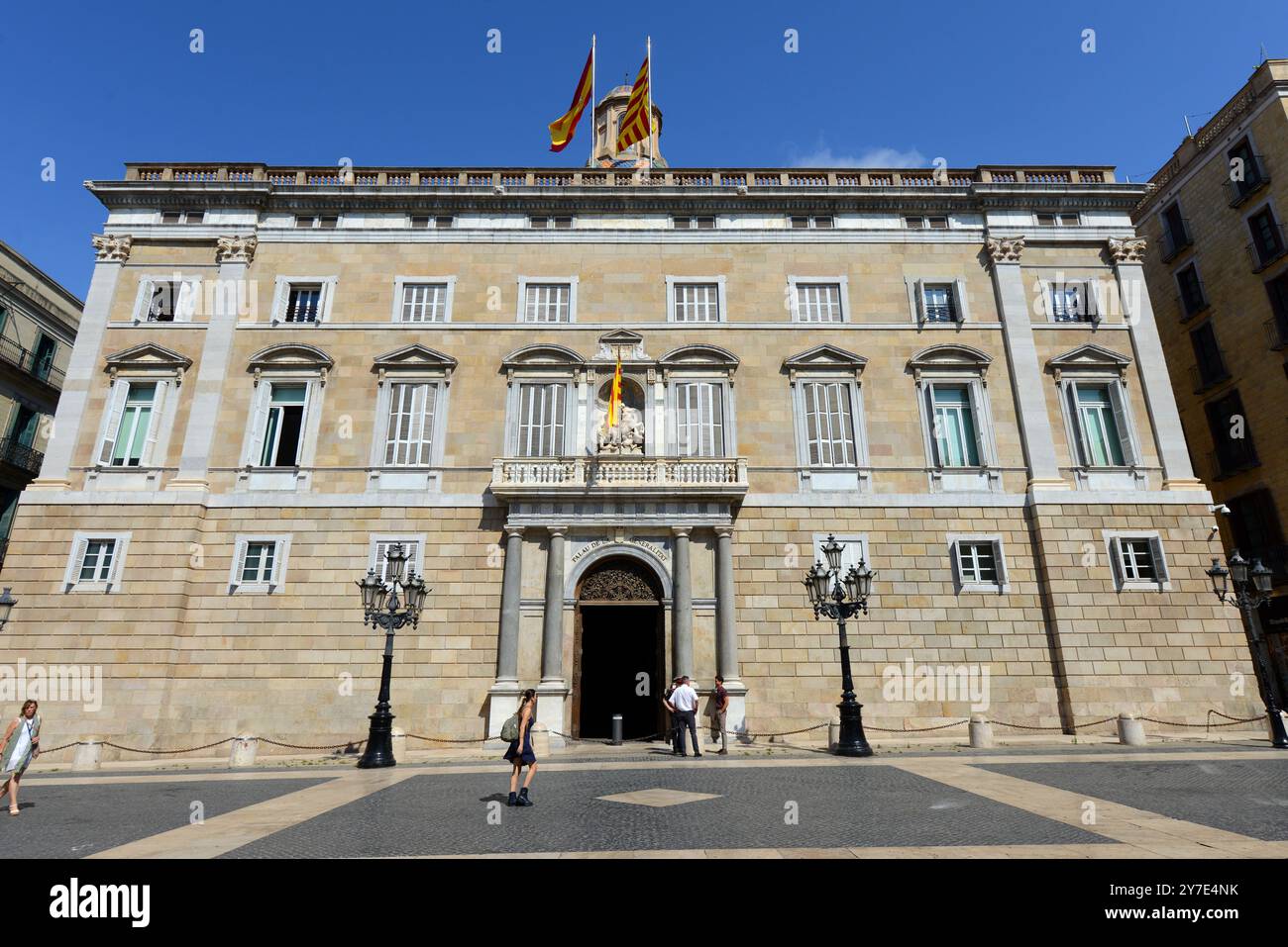 Le Palais de la Generalitat de Catalogne sur la Plaça de Sant Jaume à Barcelone, Espagne. Banque D'Images Le Palais de la Generalitat de Catalogne sur la Plaça de Sant Jaume à Barcelone, Espagne. Banque D'Images