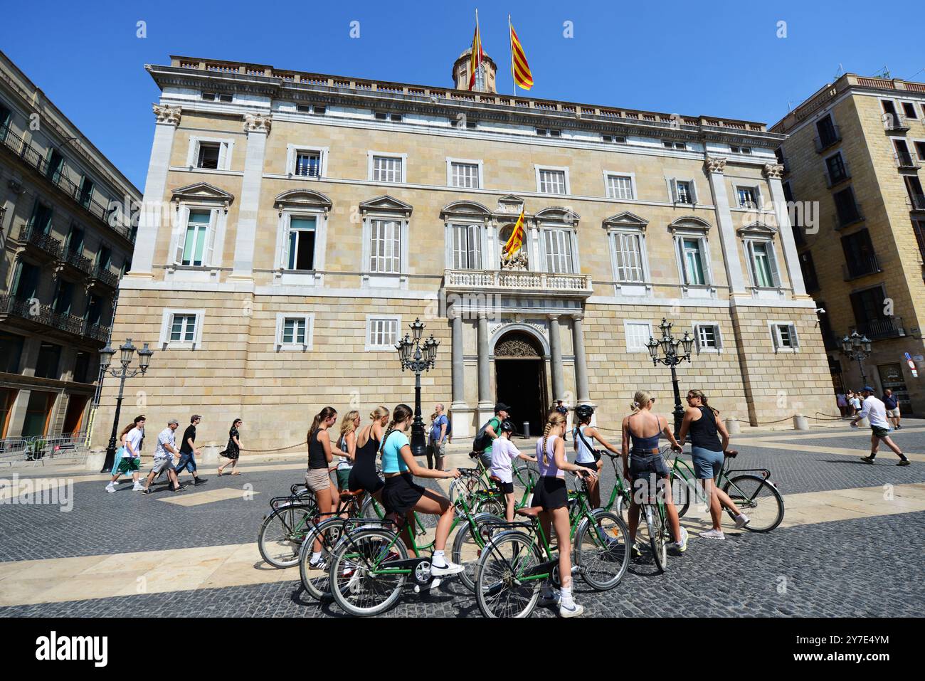Le Palais de la Generalitat de Catalogne sur la Plaça de Sant Jaume à Barcelone, Espagne. Banque D'Images Le Palais de la Generalitat de Catalogne sur la Plaça de Sant Jaume à Barcelone, Espagne. Banque D'Images
