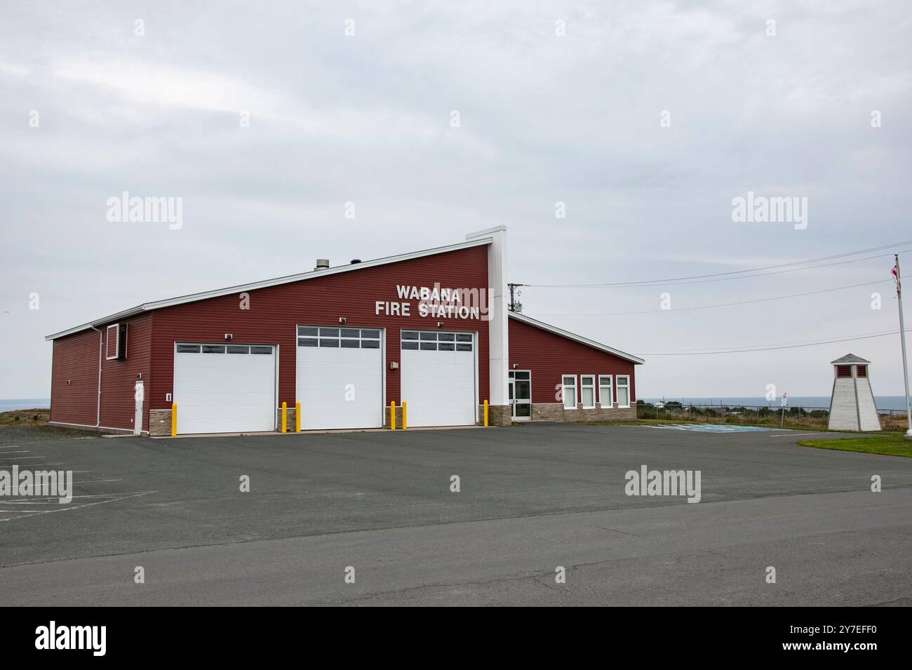 Caserne de pompiers sur West Mines Road à Wabana, Bell Island, Terre-Neuve-et-Labrador, Canada Banque D'Images