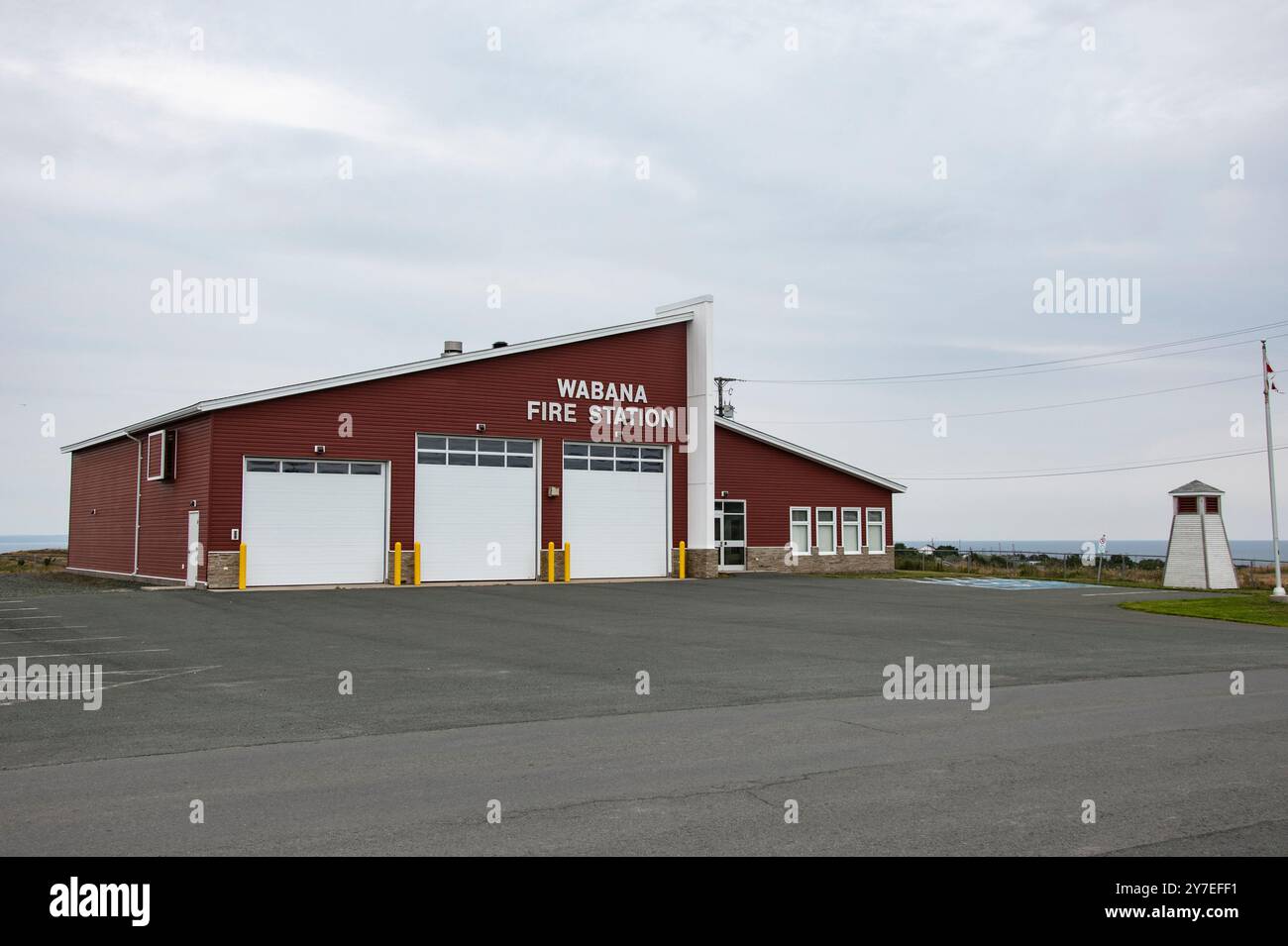 Caserne de pompiers sur West Mines Road à Wabana, Bell Island, Terre-Neuve-et-Labrador, Canada Banque D'Images