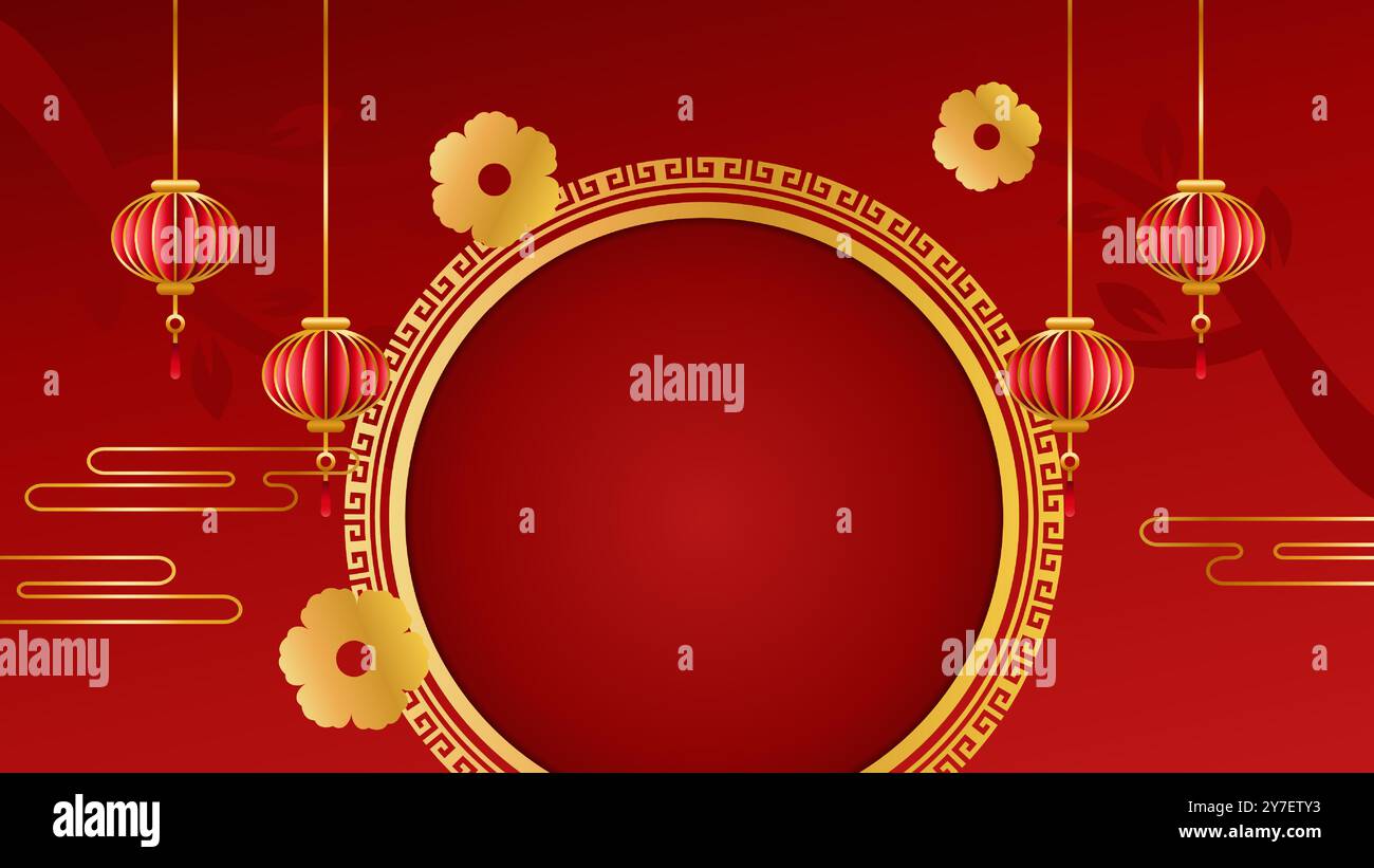 Nouvel an chinois, année de la conception de modèle de bannière de serpent. Joyeux nouvel an chinois 2025 fond de conception vectorielle. Illustration de Vecteur