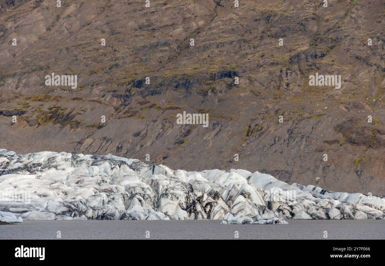 Le camping dans la réserve naturelle de Skaftafell en Islande pendant l'été Banque D'Images