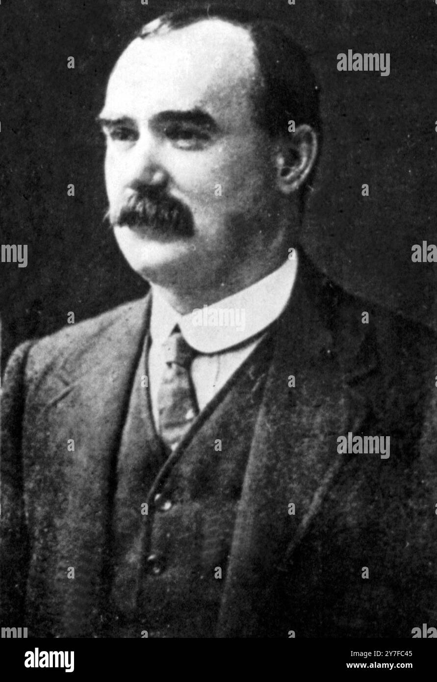 James Connolly, commandant-général de la division Dublin, exécuté le 9 mai 1916. Un des signataires de la 'Proclamation de la République irlandaise' Banque D'Images