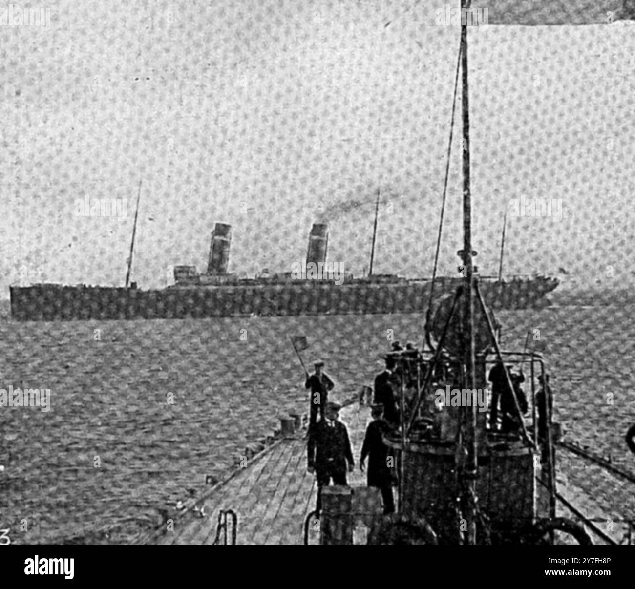 L'Oceanic après son échouage au large de la côte nord de l'Écosse. 19 septembre 1914 Banque D'Images