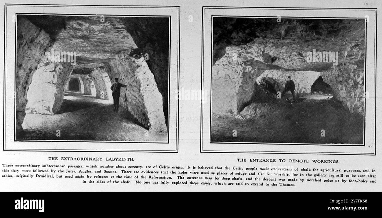 Grottes de Chislehurst 1907 Banque D'Images