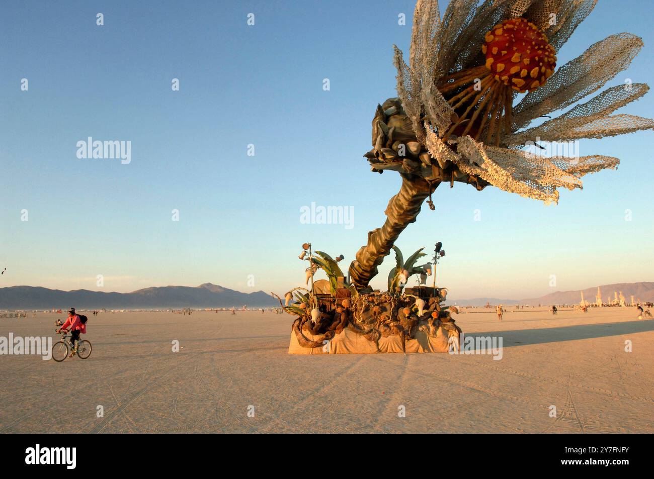 Burning Man Festival dans le désert de Red Rock au Nevada. Banque D'Images