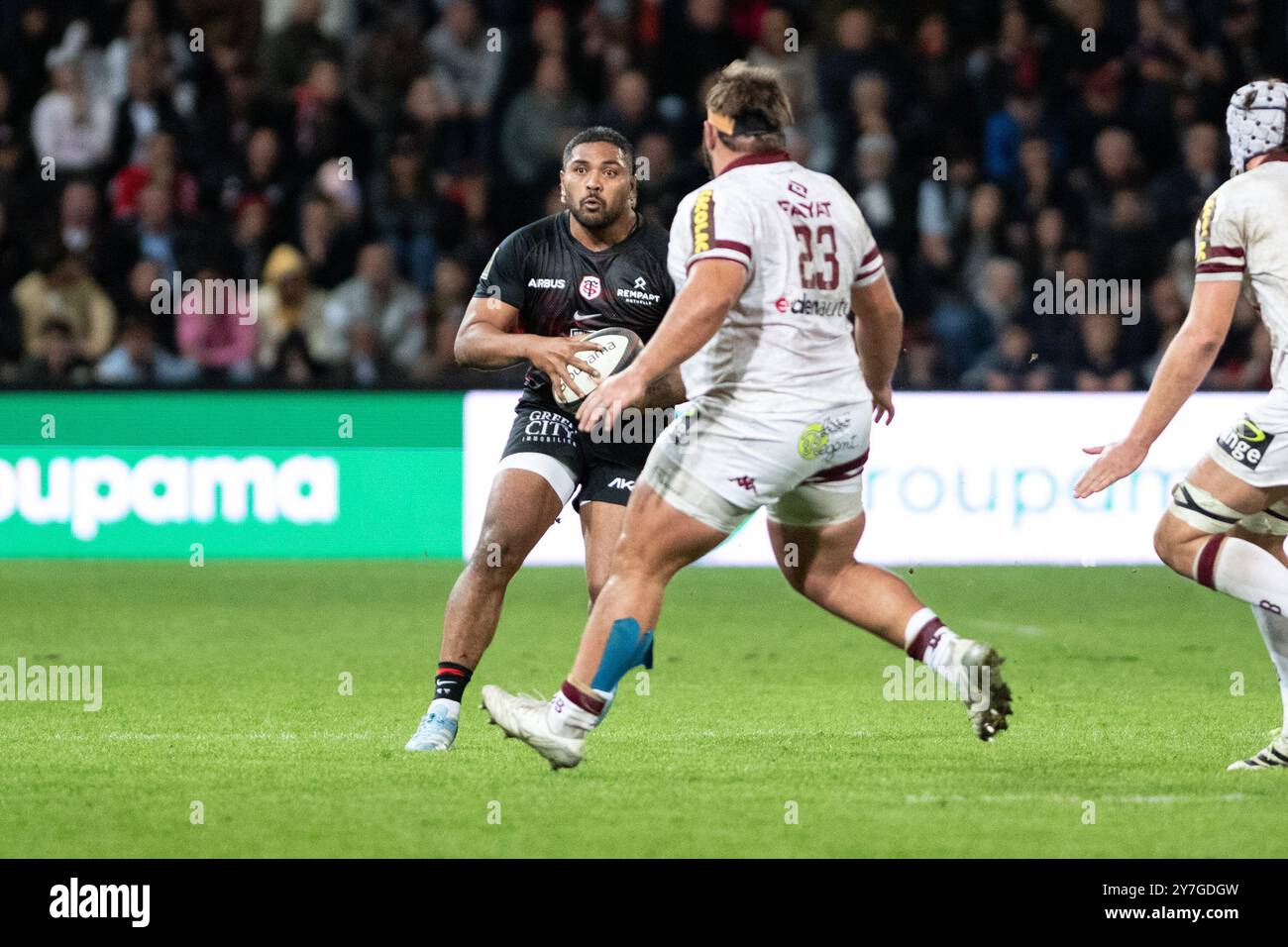 Peato Mauvaka de Toulouse lors du match du championnat de France Top 14 de rugby à xv entre le stade Toulousain (Toulouse) et l'Union Bordeaux-Begles le 29 septembre 2024 au stade Ernest-Wallon à Toulouse, France - photo Nathan Barange / DPPI Banque D'Images