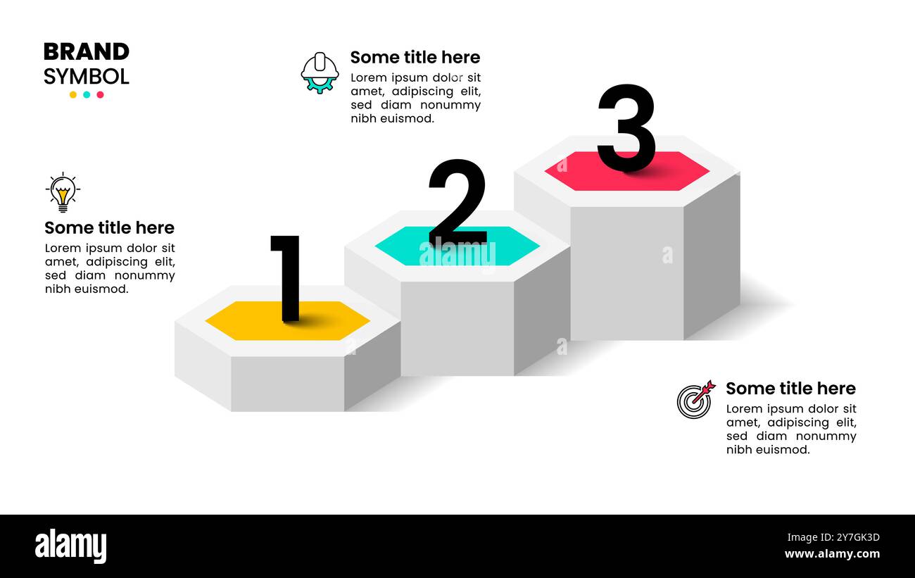 Modèle d'infographie avec icônes et 3 options ou étapes. Colonnes. Peut être utilisé pour la mise en page de flux de travail, le diagramme, la bannière, la conception Web. Illustration vectorielle Illustration de Vecteur