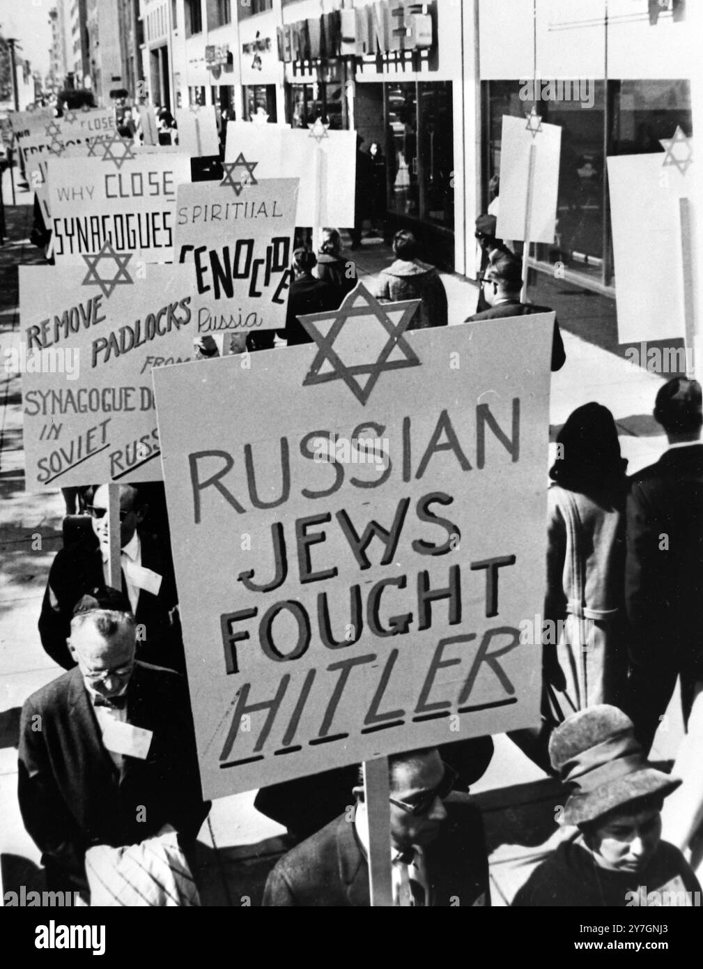 MANIFESTATION CONTRE LA DISCRIMINATION JUIVE AMBASSADE SOVIÉTIQUE À WASHINGTON ; 8 OCTOBRE 1964 Banque D'Images