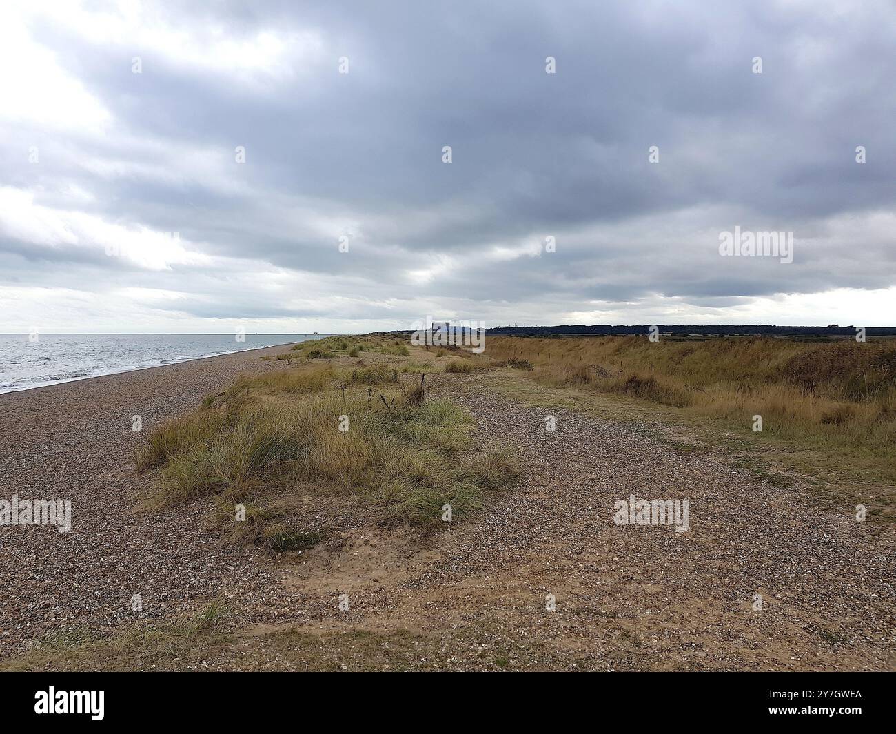 Scène de plage dans le comté de Suffolk, Royaume-Uni. Banque D'Images