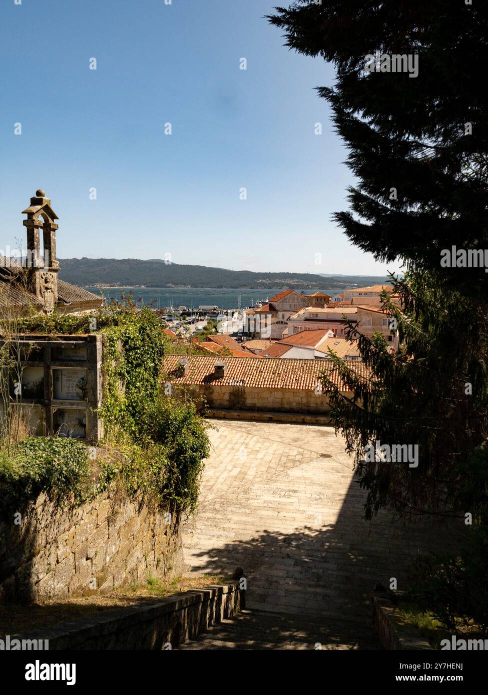 Vue du village Muros en Galice en Espagne Banque D'Images