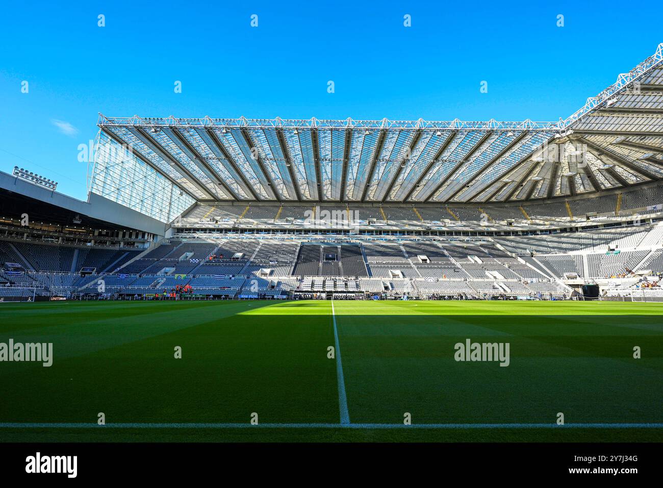 Newcastle, Royaume-Uni. 28 septembre 2024. Vue générale à l'intérieur du stade du stand de Milburn lors du match Newcastle United FC v Manchester City FC English premier League James' Park, Newcastle, Angleterre, Royaume-Uni le 28 septembre 2024 crédit : Every second Media/Alamy Live News Banque D'Images