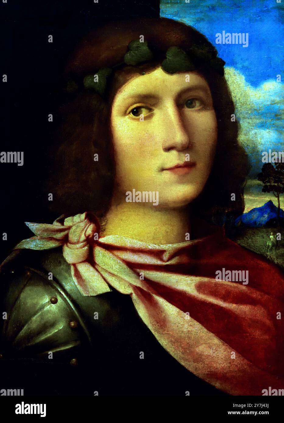 Portrait d'un jeune homme 1510 par Jacopo Negretti, Palma il Vecchio,1480-1528, Italien, Florence, Italie. 15ème - 16ème siècle, Italie, Italien. Banque D'Images