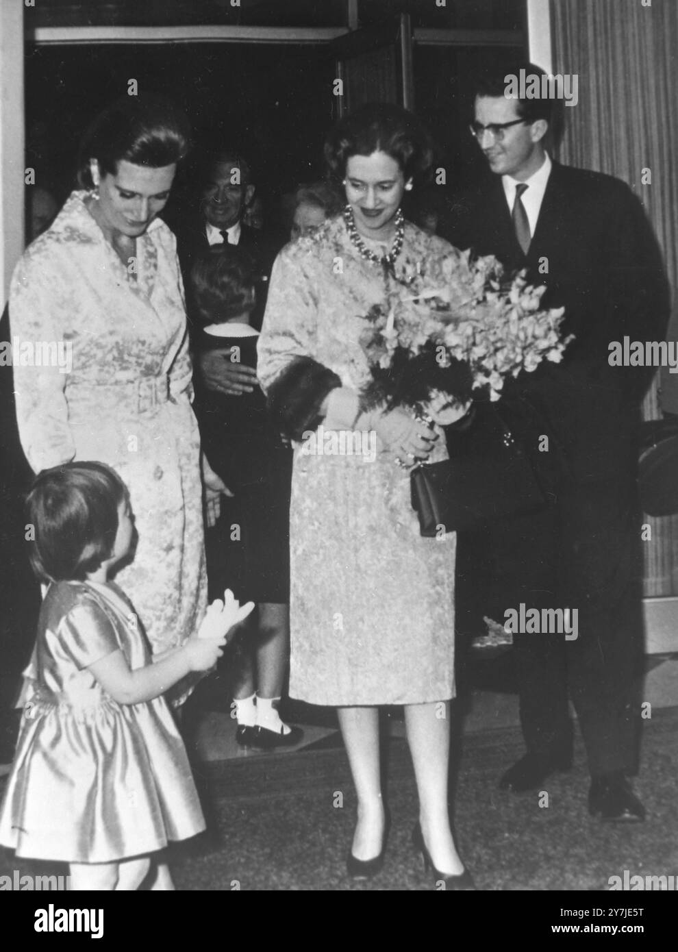 LA REINE FABIOLA ET LE ROI BAUDOIN DE BELGIQUE À TOKYO ; 28 JANVIER 1964 Banque D'Images