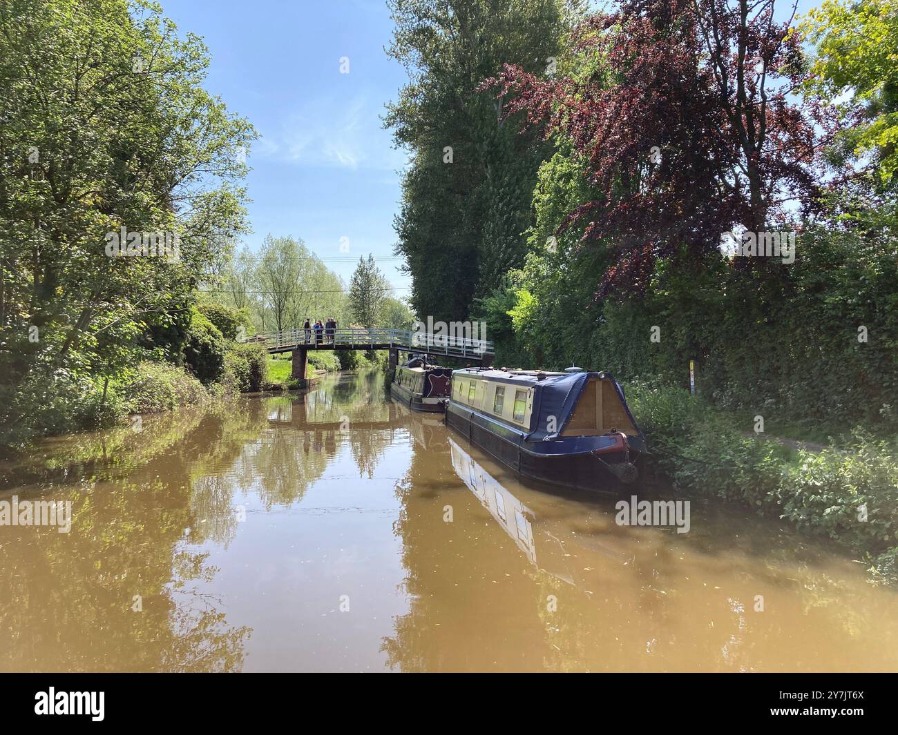Le canal Kennet et Avon à Hungerford. - Image de stock capturée avec un smartphone