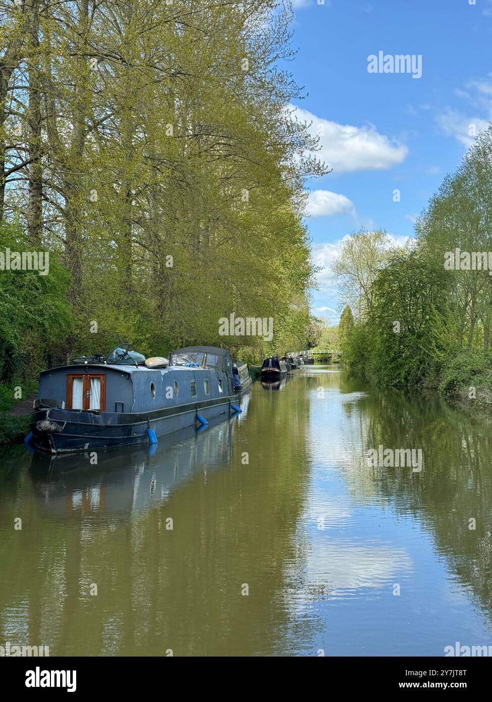 Le canal Kennet et Avon à Hungerford. - Image de stock capturée avec un smartphone