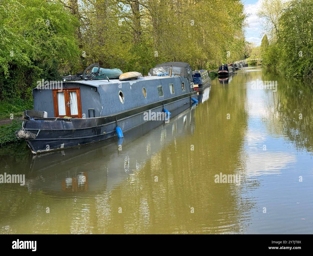 Le canal Kennet et Avon à Hungerford. - Image de stock capturée avec un smartphone