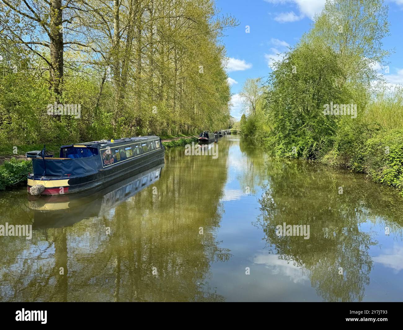 Le canal Kennet et Avon à Hungerford. - Image de stock capturée avec un smartphone