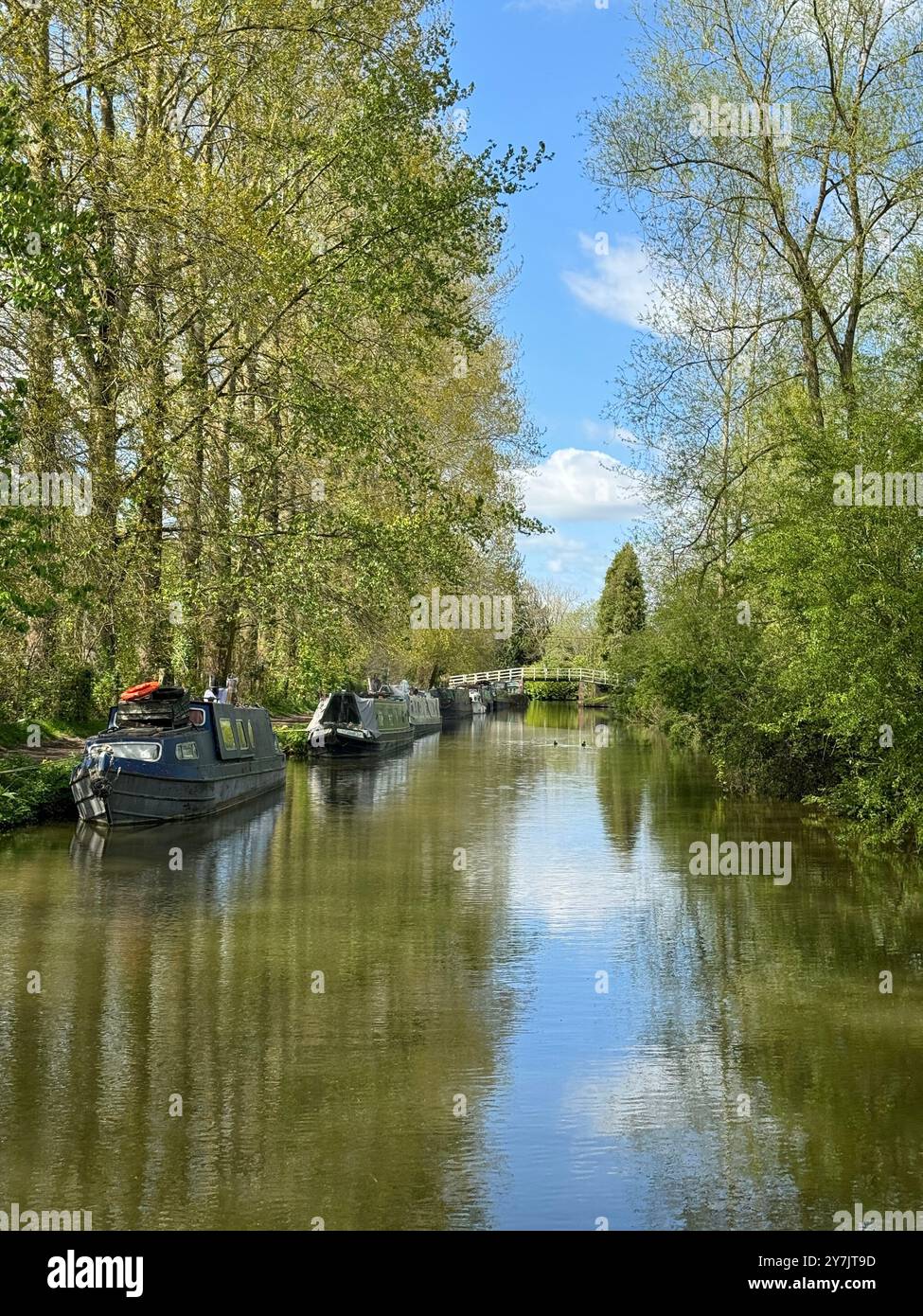 Le canal Kennet et Avon à Hungerford. - Image de stock capturée avec un smartphone