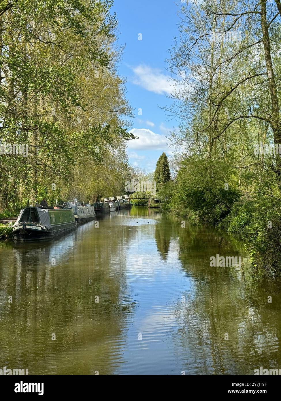 Le canal Kennet et Avon à Hungerford. - Image de stock capturée avec un smartphone