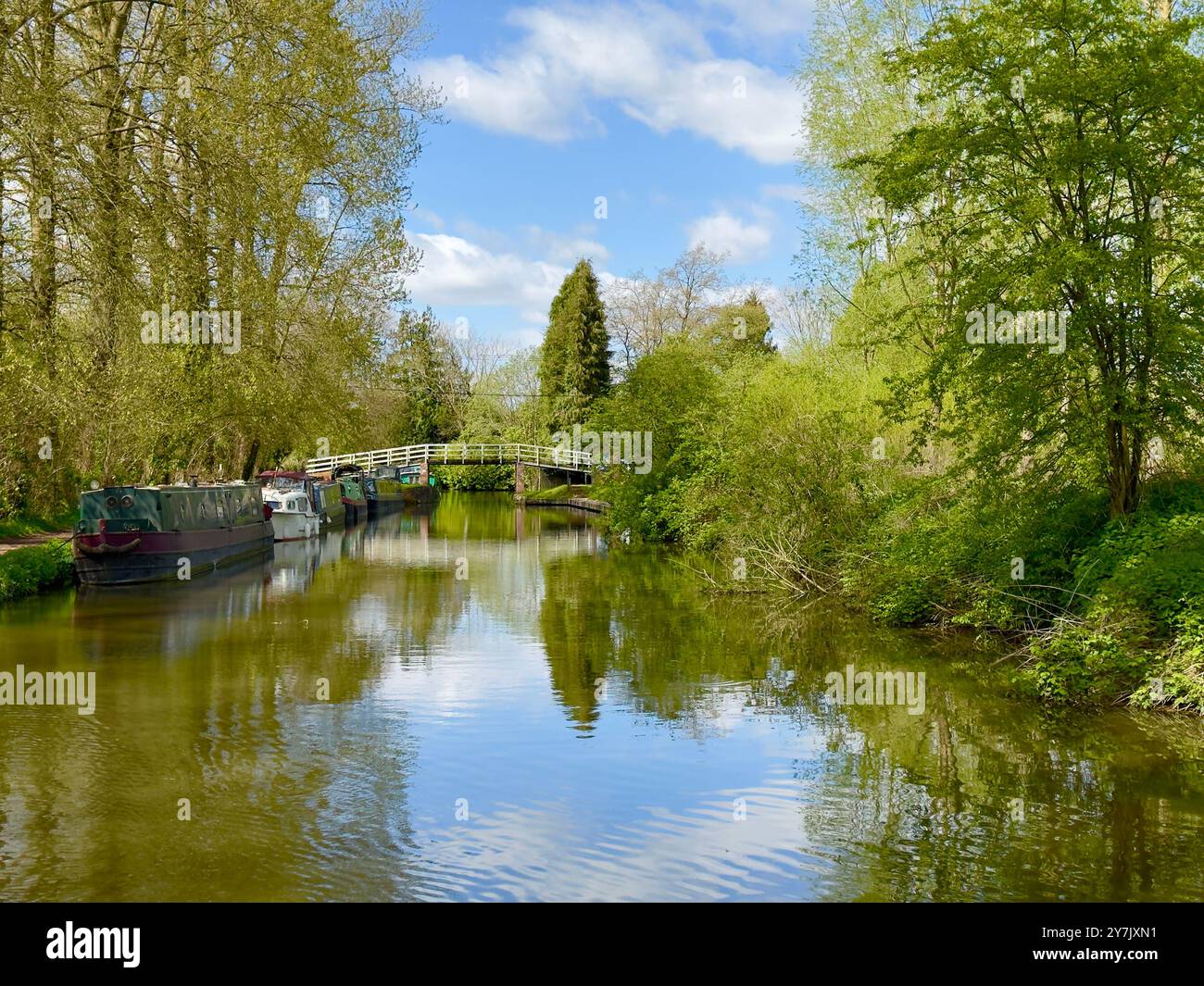 Le canal Kennet et Avon à Hungerford. - Image de stock capturée avec un smartphone