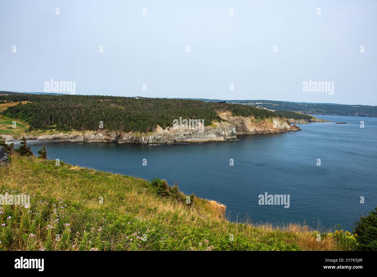 Vue de Middle Cove depuis Marine Drive à Logy Bay-Middle Cove-Outer Cove, Terre-Neuve-et-Labrador, Canada Banque D'Images