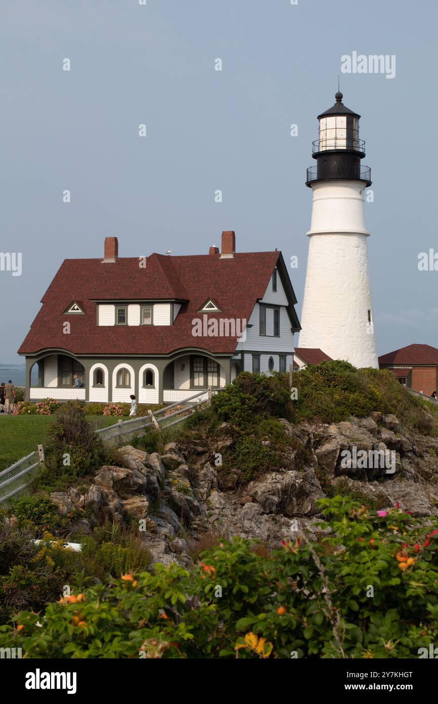 Phare phare House, Portland, Maine Banque D'Images