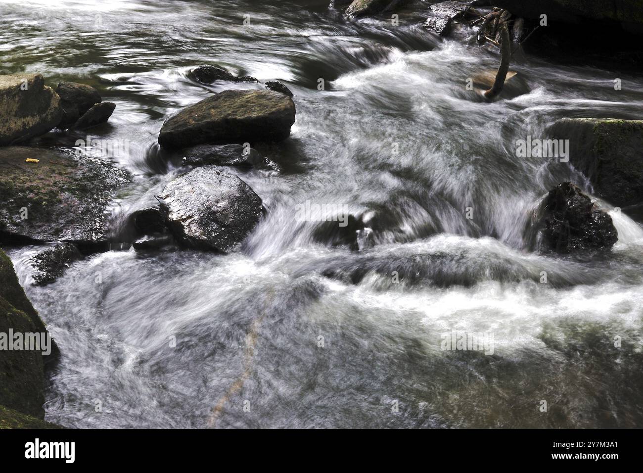Elément eau, longue exposition, Allemagne, Europe Banque D'Images