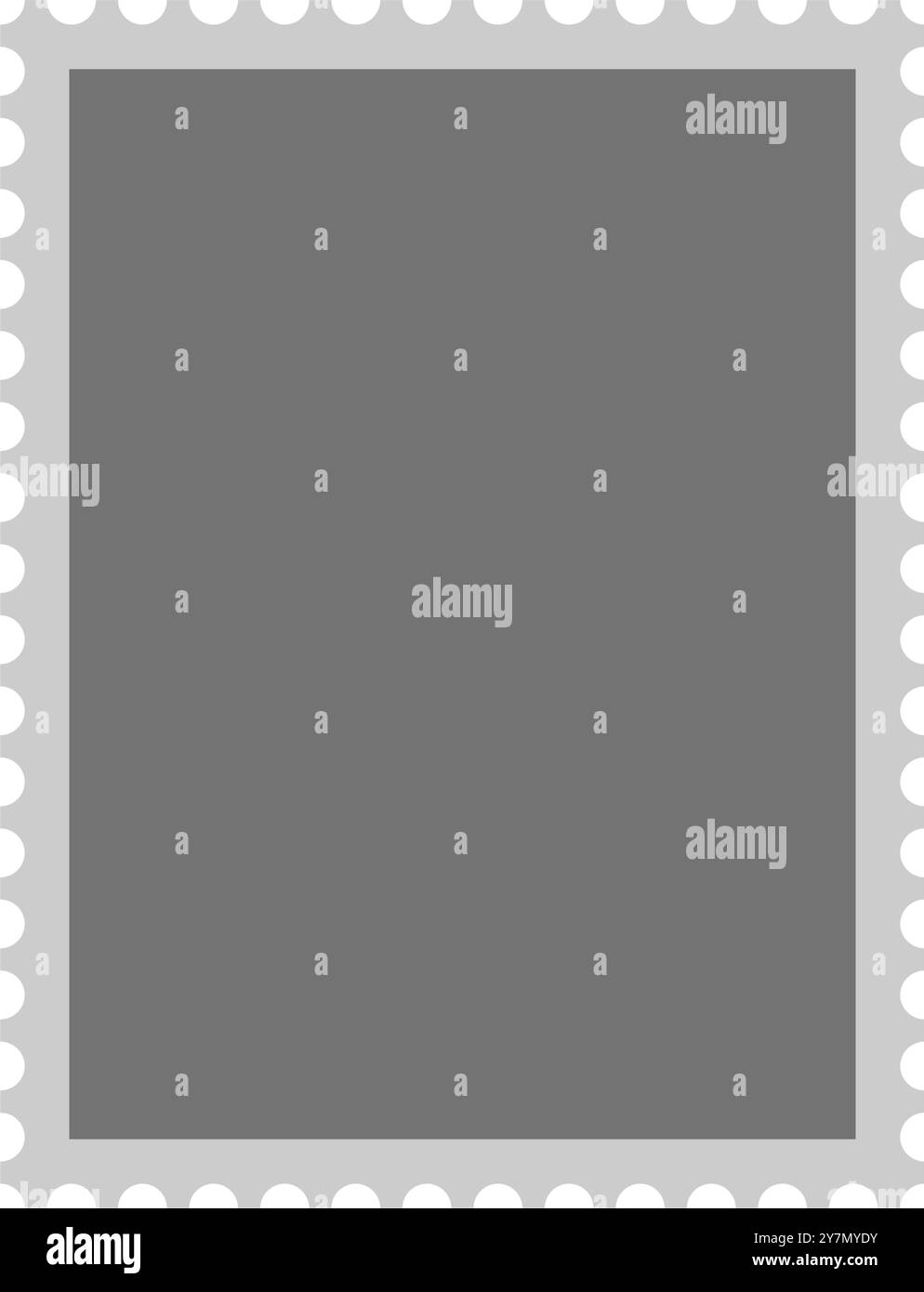 Cadre de vecteur de timbre-poste de format vertical avec des bords perforés Illustration de Vecteur