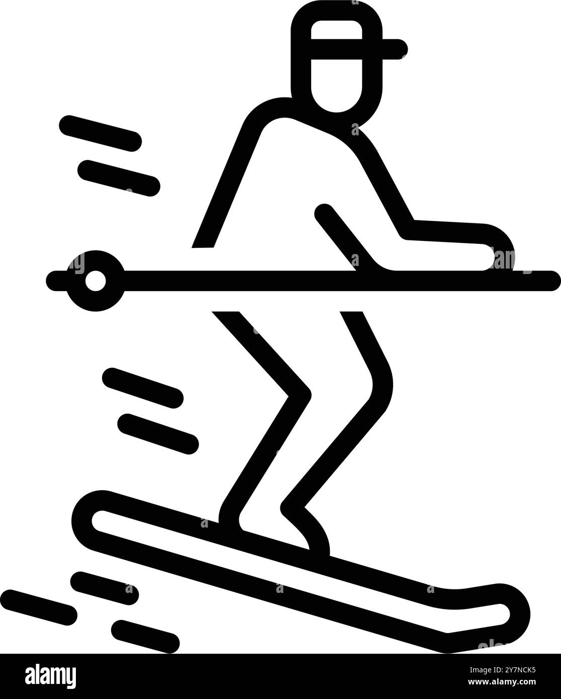 Icône pour le ski, ski Illustration de Vecteur