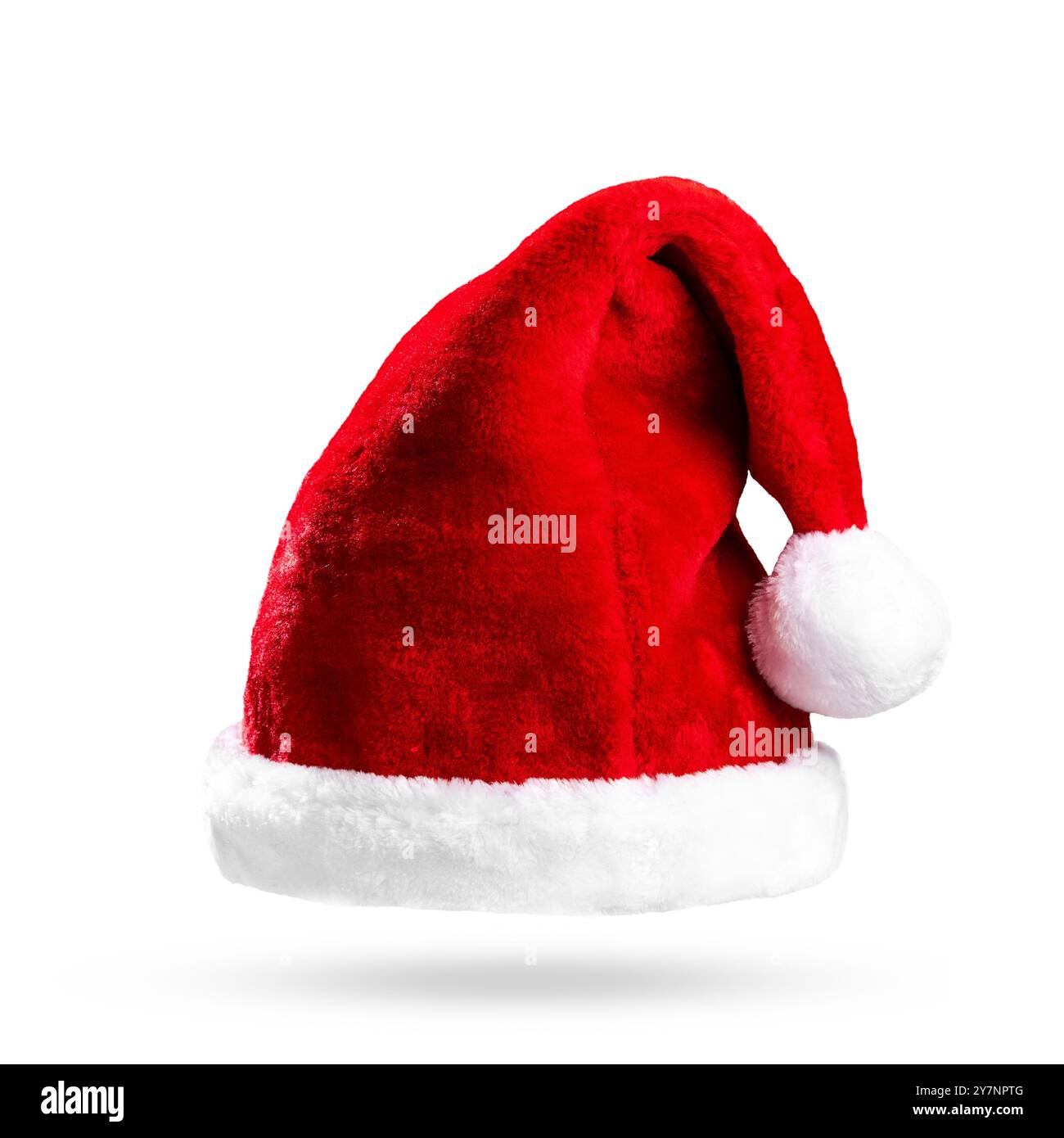 Classic Red Santa Hat isolé de l'arrière-plan Banque D'Images