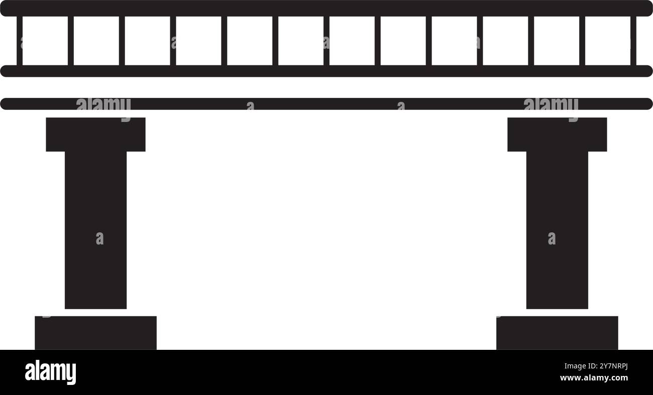 conception de logo d'illustration vectorielle d'icône de pont Illustration de Vecteur