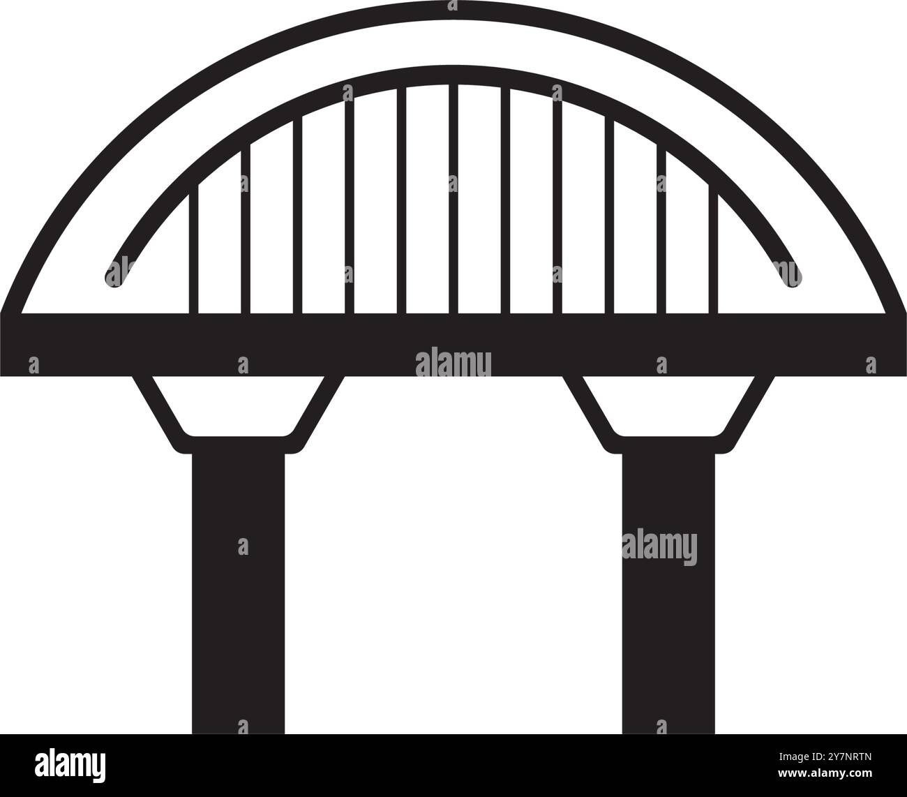 conception de logo d'illustration vectorielle d'icône de pont Illustration de Vecteur