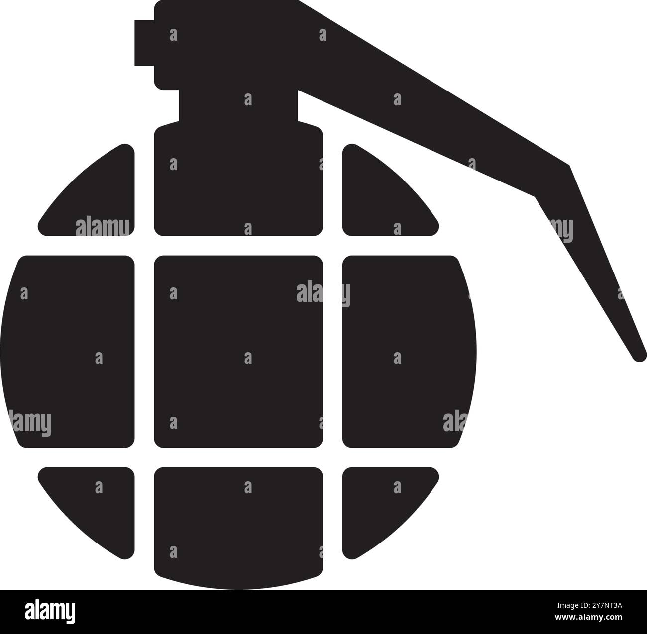 conception de logo de vecteur d'illurtration d'icône de grenade Illustration de Vecteur