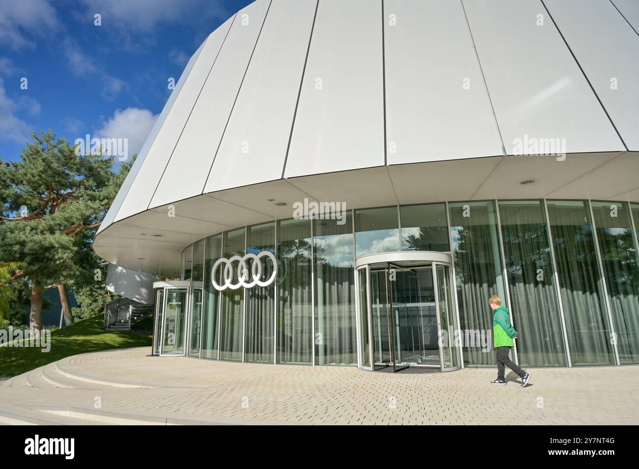 Audi Pavillon, Autostadt Volkswagen, Wolfsburg, Niedersachsen, Deutschland Banque D'Images