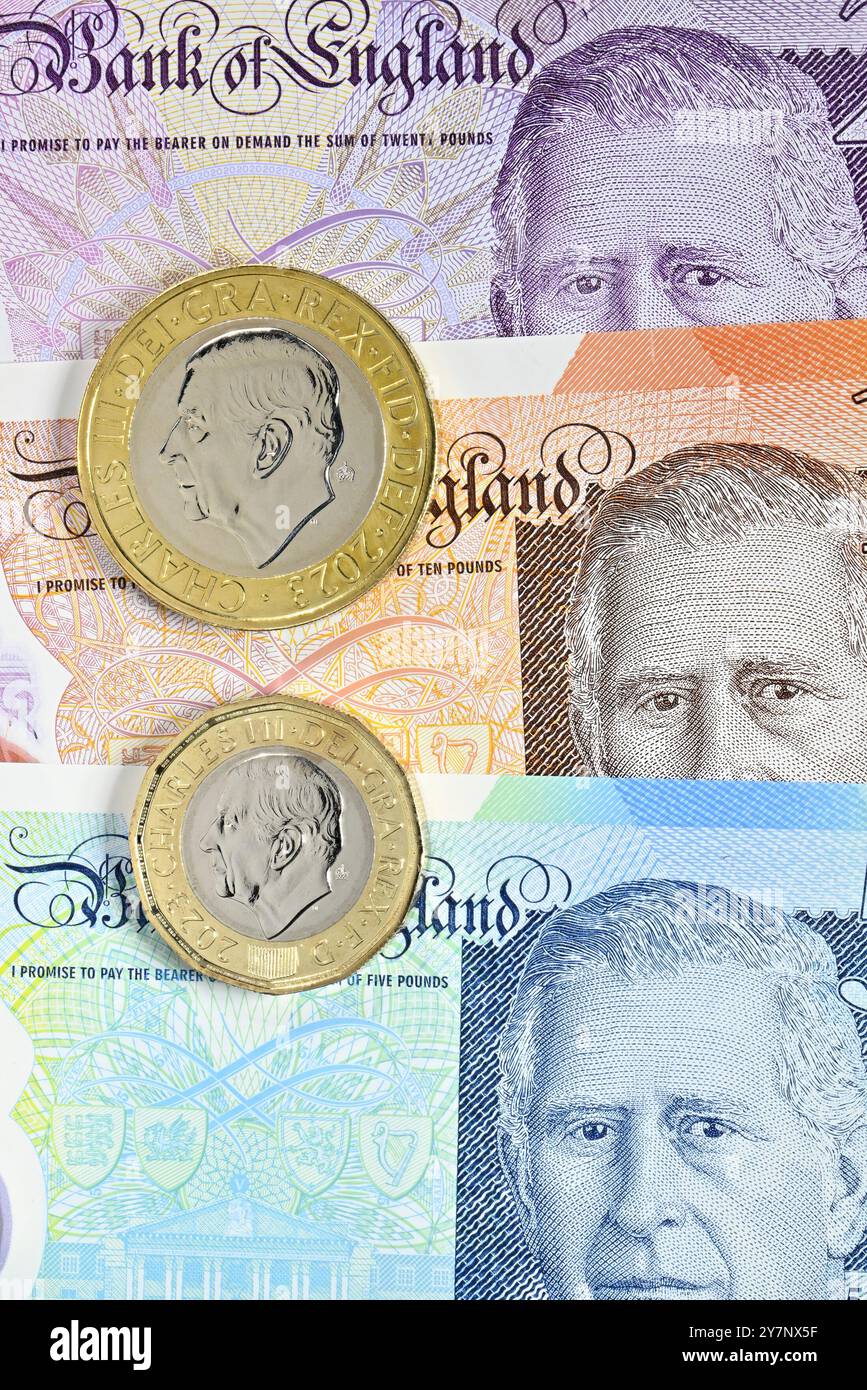 Charles III monnaie britannique Banque D'Images
