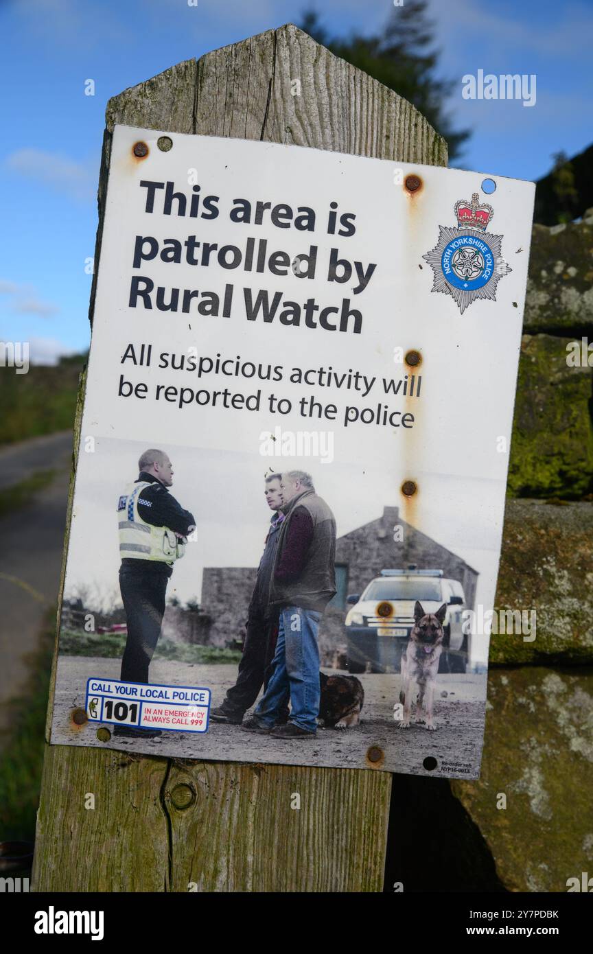 Signez à Raisdale près de Chop Gate, North york Moors, Yorkshire Banque D'Images