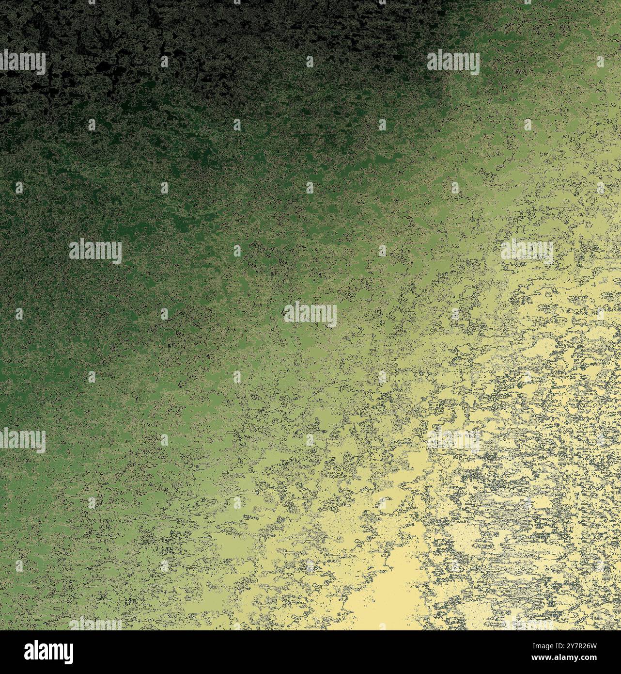 Une vieille surface grunge verte avec des taches et des stries et une ombre foncée dans le coin supérieur gauche Banque D'Images