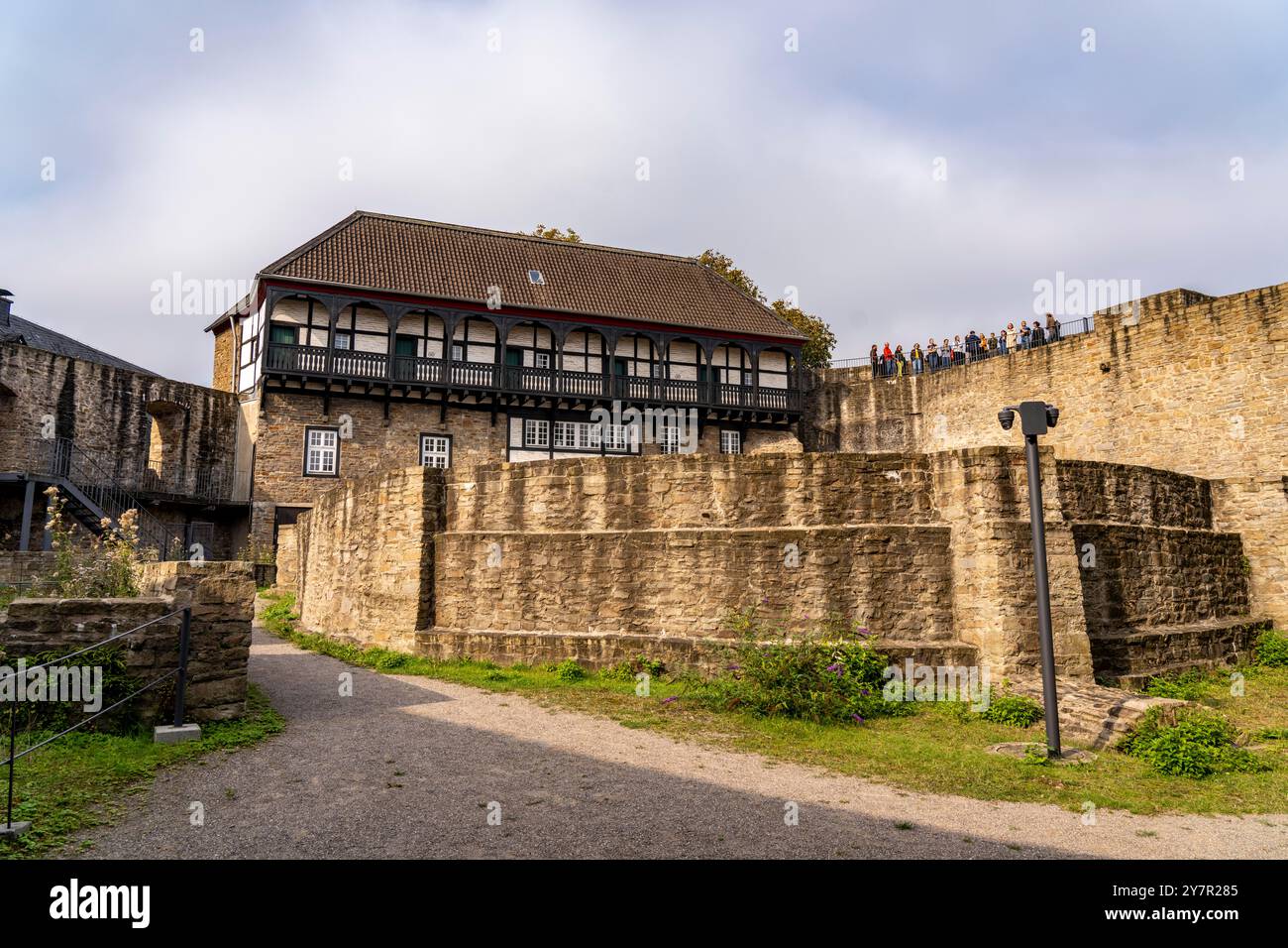 Broich Castle sur la rive ouest de la Ruhr près du centre-ville, la fortification est en partie la plus ancienne fortifiée médiévale préservée de Banque D'Images