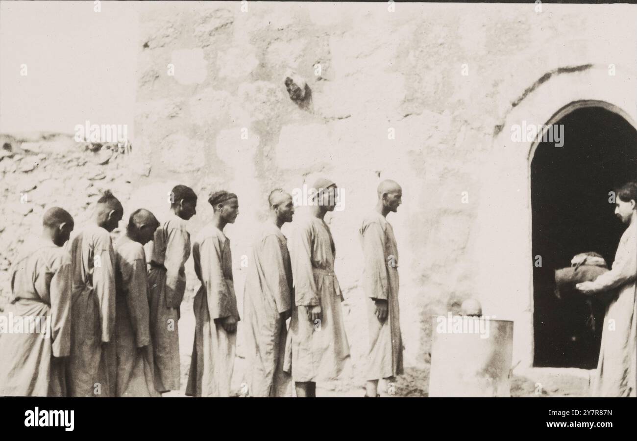 Campagne anti-variole Dawaimeh-Hébron en Palestine, janvier - février 1922 : Station de désinfection. Banque D'Images